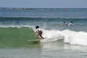 Surfing at Kuta Beach