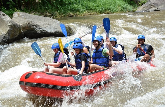 How much is river rafting in Ubud?