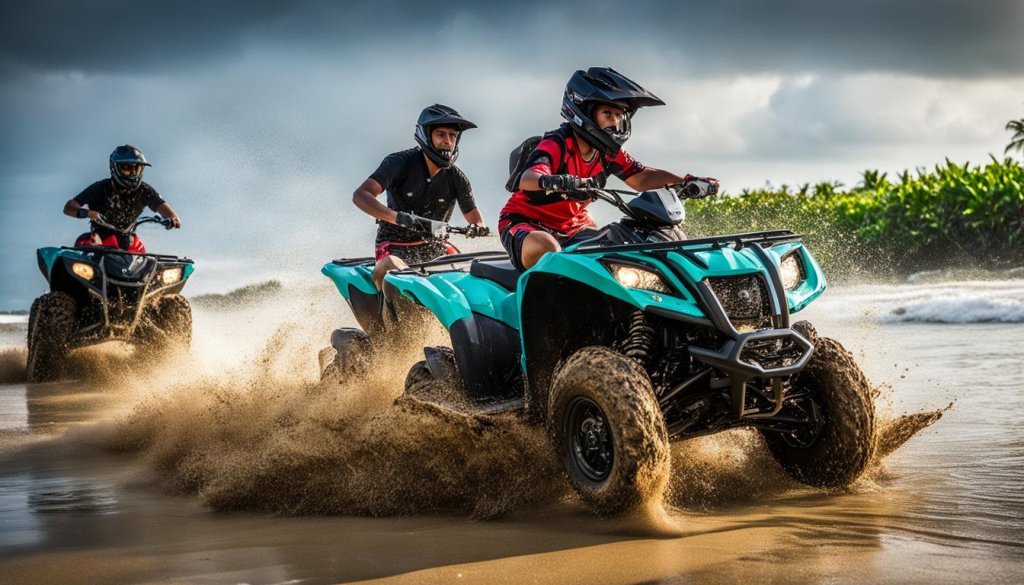 ATV Quad Bike Through Tunnel and Waterfall in Bali