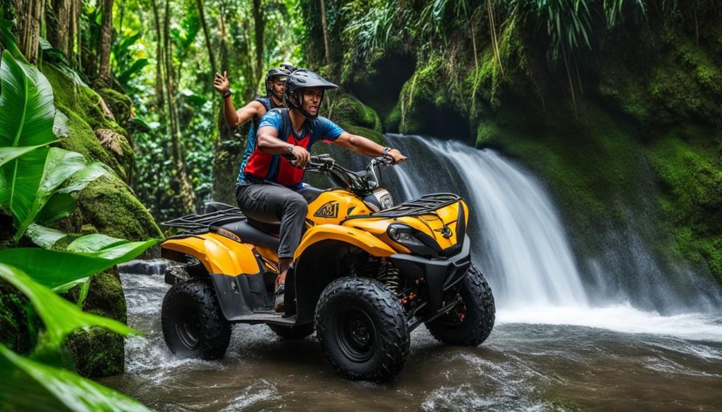 Bali Quad Bike Pass By Waterfall and Gorilla Cave