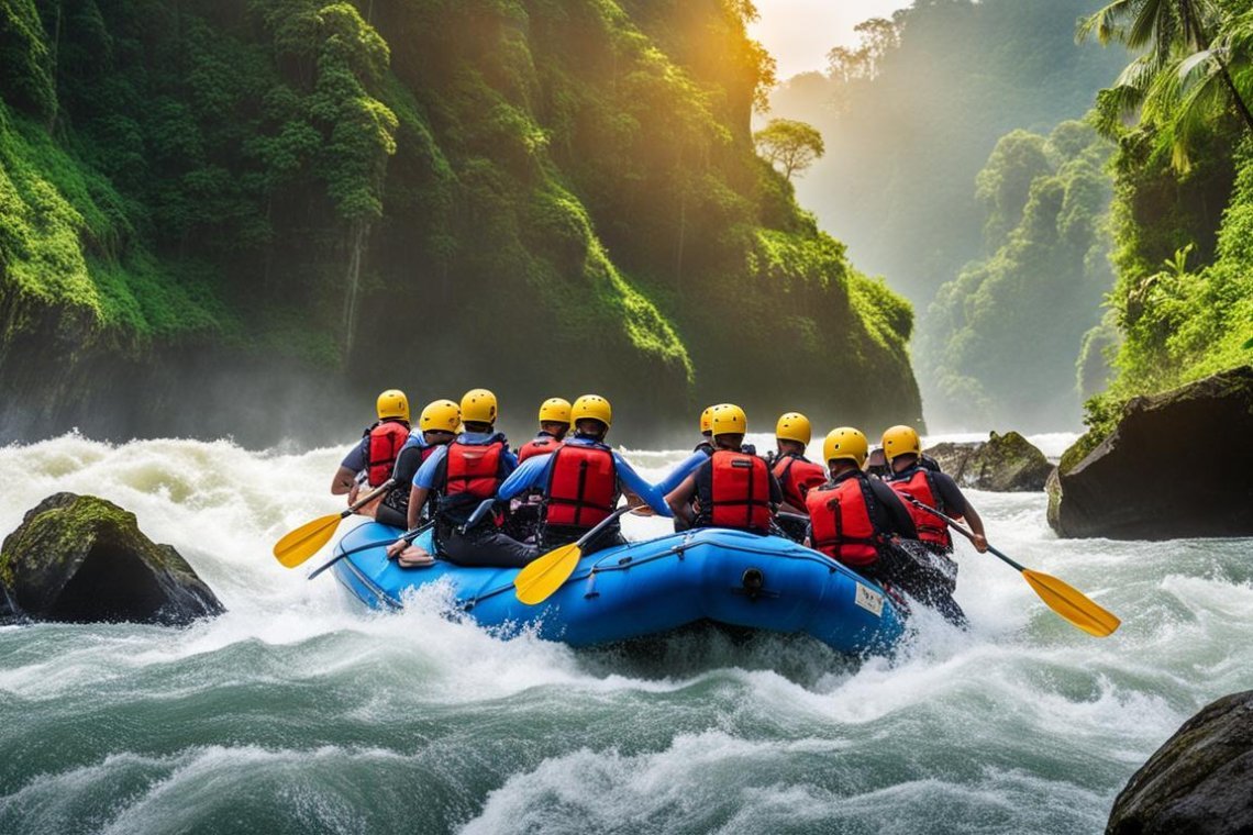 challenging white water rafting in bali