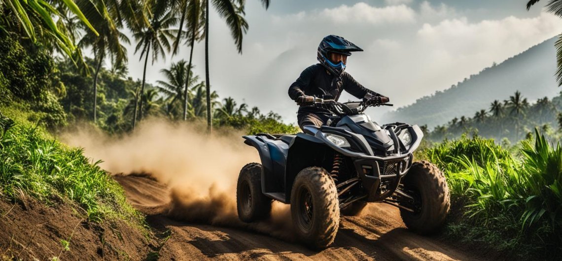 off-roading in bali on a quad bike