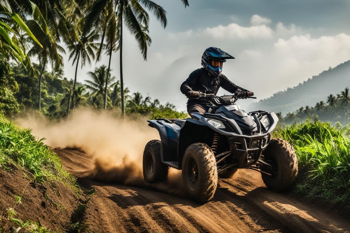 off-roading in bali on a quad bike