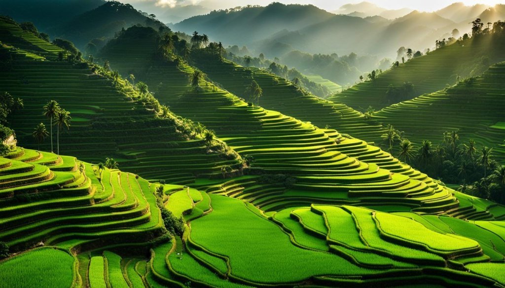 picturesque rice terraces