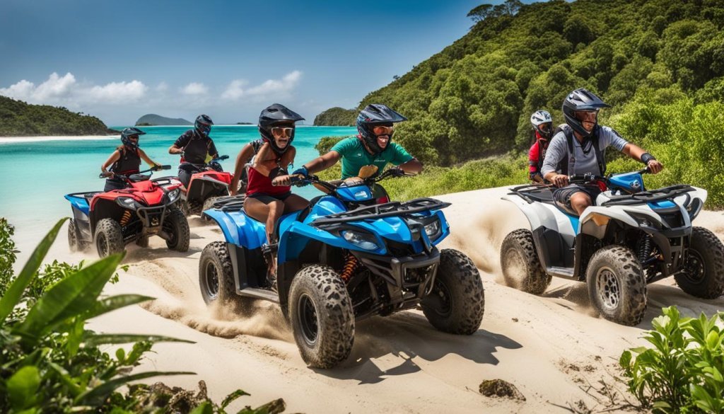 quad bike ride with snorkeling at Blue Lagoon Beach