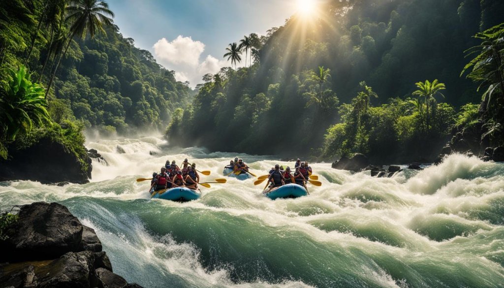 white water rafting in Bali