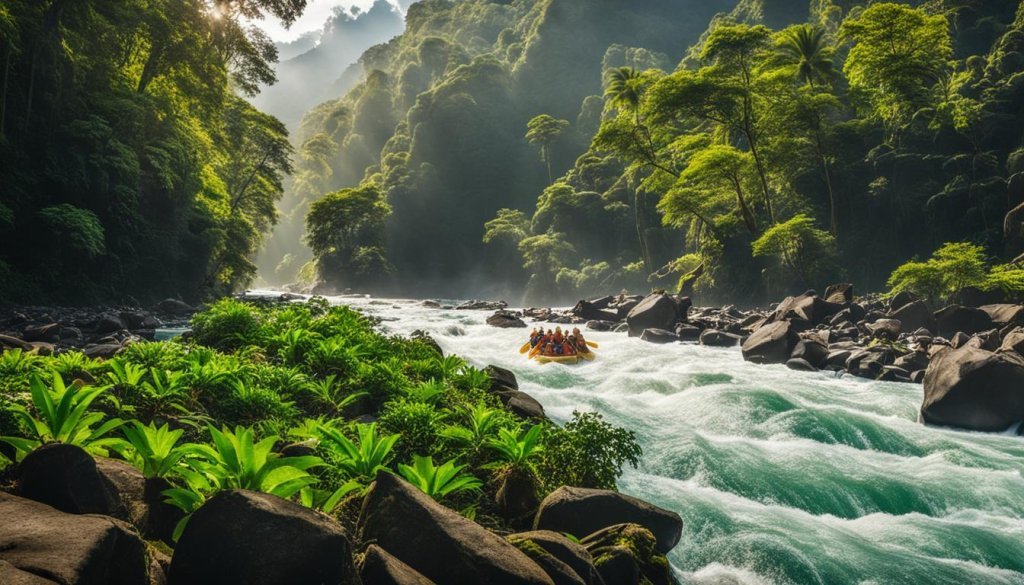 Ayung River white water rafting in Bali