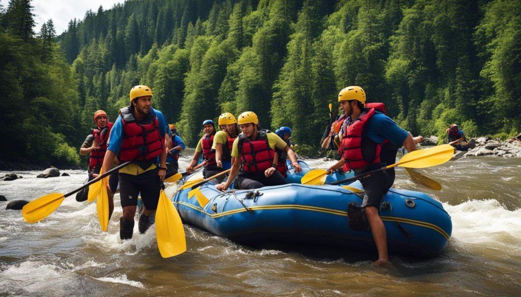 River rafting safety gear