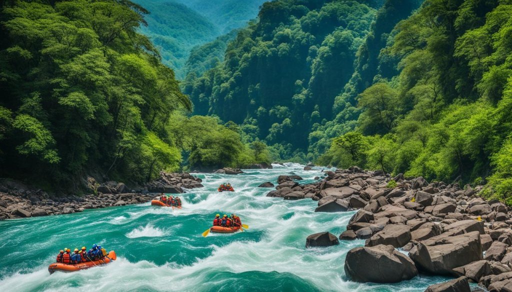 white water rafting in Bali