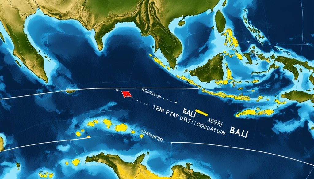 Bali's proximity to the equator