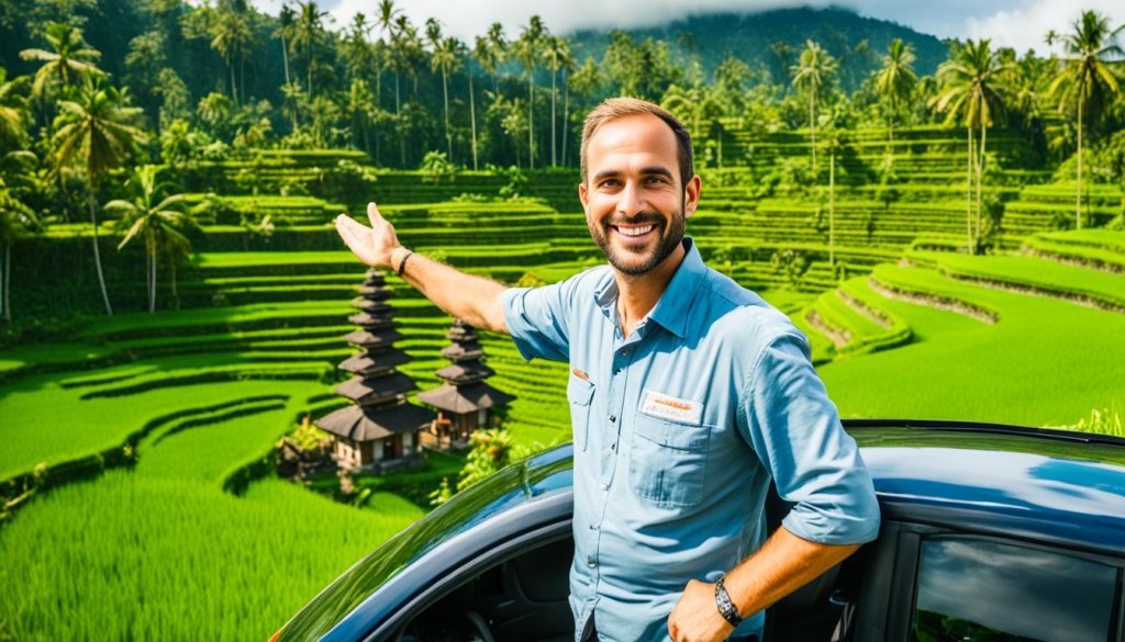 Booking car rental with driver