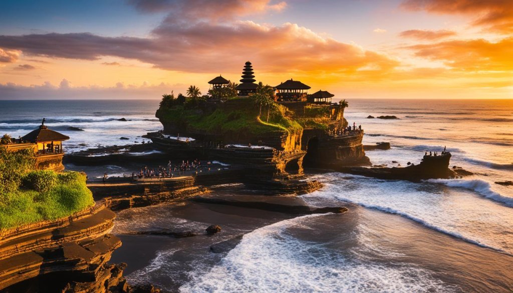 Tanah Lot Temple at sunset