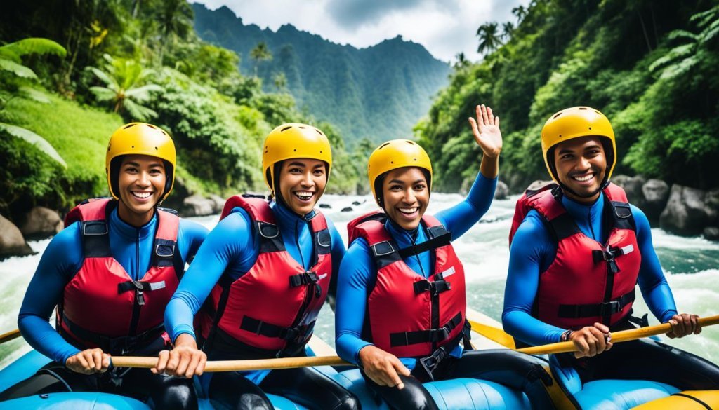 recommended outfit for white water rafting Bali