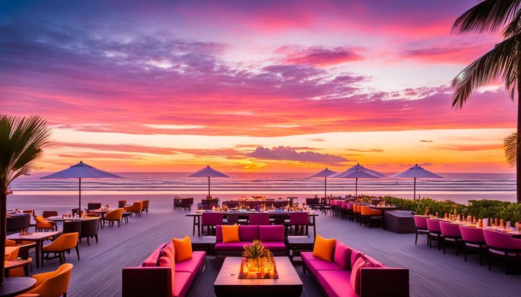 sunset at Alila Seminyak