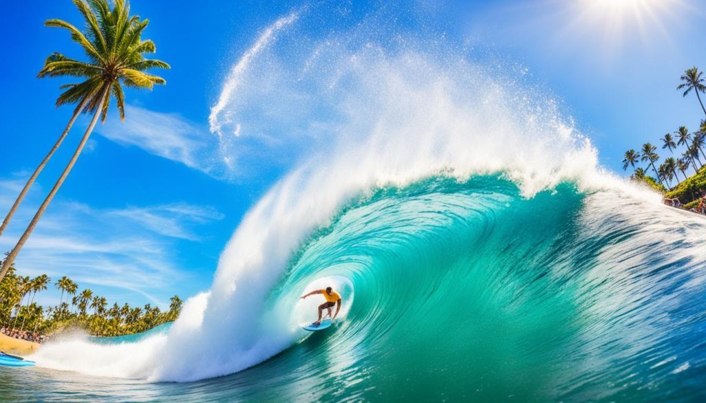 surfing in Seminyak